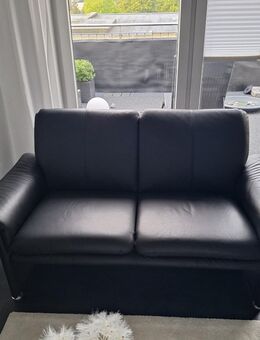 Zwei Zweisitzer Sofas zum Schnäppch schw. Leder. - Bad Bramstedt