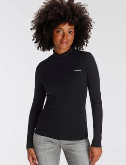 KangaROOS Longsleeve Langarm, sehr figurbetont, unifarben, Stehkragen