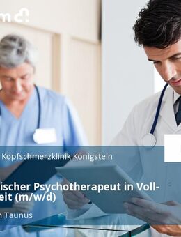 Psychologischer Psychotherapeut in Voll- oder Teilzeit (m/w/d) - Königstein (Taunus)