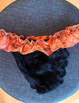 Schöner Slip Größe XS, schwarz-orange - Düsseldorf