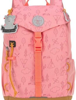 LÄSSIG Kinderrucksack Adventure, rose, Mini Backpack, inkl. Sitzunterlage, PETA-approved vegan, aus recyceltem Material