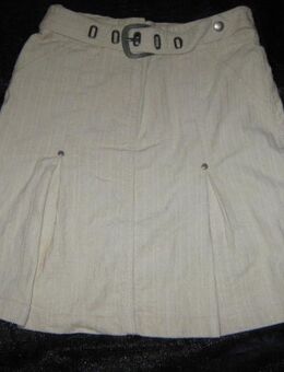 NEU * Ausgefallen * sexy * DESIGNER * Club- Style * Fein- Cord * High Waist * Falten- Mini- Rock * Gr. 36/ S * cremé- beige * - Riedlingen