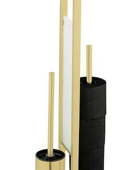 WENKO WC-Garnitur Modell Rivalta, integrierter Toilettenpapierhalter und WC-Bürstenhalter