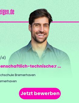 Wissenschaftlich-technische:r Mitarbeiter:in (w/m/d) im Studiengang Medizintechnik in den Laboren Ingenieur Medizin (LIM) und Zentrallabor Medizintechnik (ZLMT) - Bremerhaven