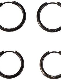 Firetti Creolen-Set Multipack Schmuck Geschenk Ohrschmuck Ohrringe (Set, 8-tlg), Made in Germany - mit Hämatit