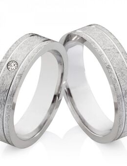 Silberringe als Trauringe aus 925 Silber mit Echtem DIAMANT - Aholming