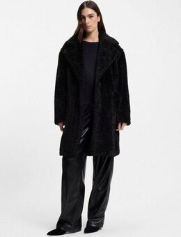 BOSS ORANGE Kurzmantel Catedy Premium Damenmode aus softem Teddy, Relaxed Fit