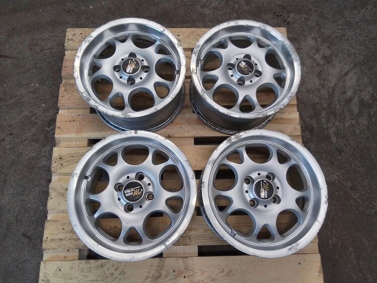 4 gebrauchte Motion Alufelgen 7x14 ;ET 35, LK 4x100 3F - Sprendlingen