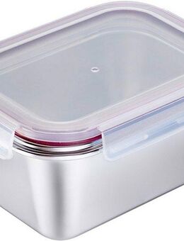 WESTMARK Lunchbox Edelstahl Lunch Box/ Frischhaltedose, 1000 ml, Edelstahl 18/8, Polyprophylen (PP), Silikon, (1-tlg), auslaufsichere Brotdose – mikrowellen- & ofenfest