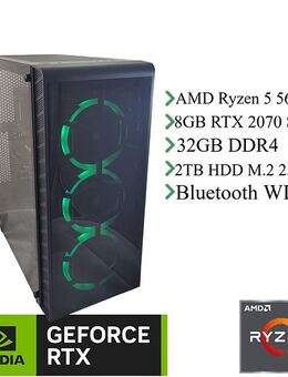 Gaming-PC Ryzen 5 3600x | RTX 2070 Advanced 32GB RAM M.2+HDD - Salach