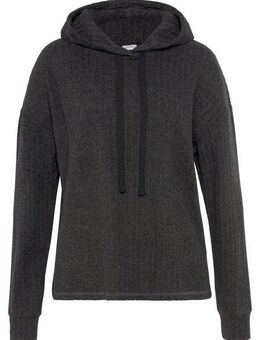 LASCANA Hoodie Strickpullover mit Kapuze und in melierter Optik, Loungewear