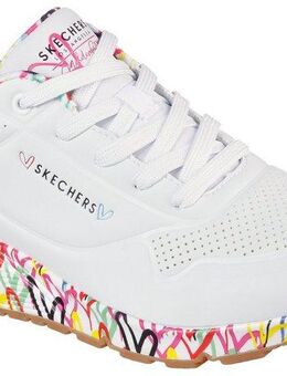 Skechers UNO-LOVING LOVE Wedgesneaker Freizeitschuh, Halbschuh, Schnürschuh mit coolem Graffiti-Print