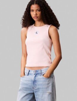 Calvin Klein Jeans Tanktop A - WVN LBL 2X2 CTTN Mit Rundhalsausschnitt