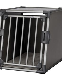 Trixie Transportbox Aluminium graphit - B 61 x T 86 x H 65 cm (Größe M-L)