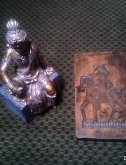 Spekulatius Lebkuchen Reiter-Figuren Edelmann Doppelmodel 1800 Jahrh. fein geschnitzt! Provenienz Bäckerei in Bretten Baden Württemberg Masse : 18,5cm x 33 cm x2,8 cm seitlich Besitzermonogramm R - Sternenfels