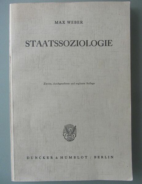 Max Weber: Staatssoziologie (1966) - Münster