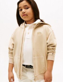 Tommy Hilfiger Kapuzensweatjacke TONAL FLAG EMB ZIP HOODIE für Kinder bis 16 Jahre, mit Kapuze