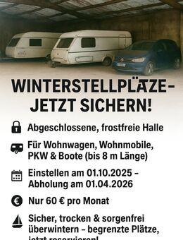 Winterabstellplätze für Wohnwagen, Wohnmobil, PKW, Boote,... - Meschede (Kreis- und Hochschulstadt)