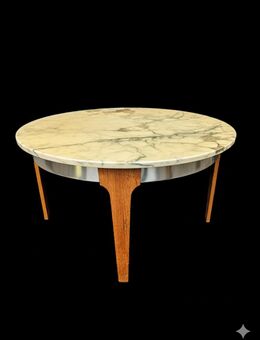 Couchtisch Teak Marmor 60er 70er Vintage MidCentury modern - Ginsheim-Gustavsburg