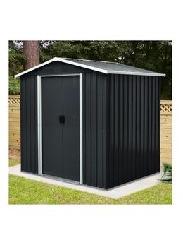 Pergart Metall-Gerätehaus Düsseldorf Grau-Creme 2,19 m² #I100*3 - Birkenfeld (Baden-Württemberg)