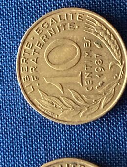 Münze Münzen Umlaufmünze Frankreich 10 Centimes 1987 - Alzey