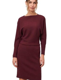 Zero Strickkleid zero Damen Strickkleid mit U-Boot Ausschnitt Plain/ohne Details