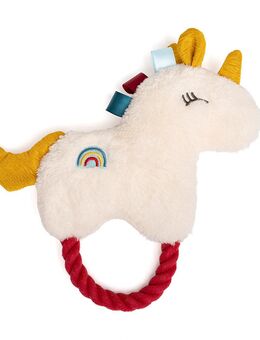 TIAKI Einhorn-Plüschtier mit Tau - L 21 x B 20 x H 5 cm
