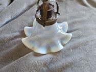 Antike 1920er Gerüschter Petticoat Petite Milchglas Pendelleuchte mit 16,5 cm Schirm - Vohenstrauß