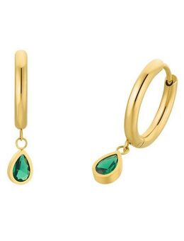 Amor Paar Creolen, mit Zirkonia (synth)