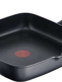 Tefal Bratpfanne Unlimited On viereckig, induktionsgeeignet mit Antihaftversiegelung, Aluminiumguss (1-tlg), Thermo-Signal bei idealer Brattemperatur, für alle Herdarten geeignet