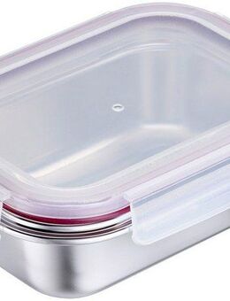 WESTMARK Lunchbox Edelstahl Lunch Box/ Frischhaltedose, 600 ml, Edelstahl 18/8, Polyprophylen (PP), Silikon, (1-tlg), auslaufsichere Brotdose – mikrowellen- & ofenfest