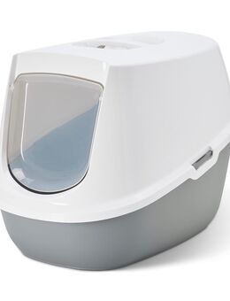 Savic Katzentoilette Robin - Starterset: Toilette grau/weiß + 2 Filter + 12 Bag it up