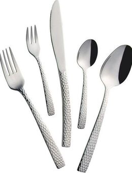 Mulex Besteck-Set Madison (60-tlg), 12 Personen, Edelstahl 18/0, Hammerschlagoptik