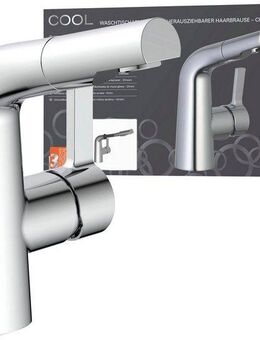 Eisl Waschtischarmatur COOL herausziehbare Brause, Mischbatterie, für Durchlauferhitzer geeignet