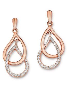 Amor Paar Ohrstecker Tropfen, mit Zirkonia (synth)