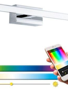 EGLO Spiegelleuchte TABIANO-C, Bluetooth, Dimmfunktion, Farbwechsel, Smart Home, LED fest integriert, Kaltweiß, Neutralweiß, Tageslichtweiß, Warmweiß, EGLO CONNECT, Steuerung über APP + Fernbedienung, BLE, CCT, RGB