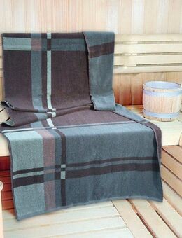 KiNZLER Saunatuch Wellness, Sauna - Größe 90/200 cm, Jacquard (1-St), leichte Qualität, verschiedenen Designs, auch als 2er Set