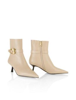 Marc Cain Collections Feminine Rigour Stiefelette Stiletto, Kitten Heel mit Zierschnalle und Reißverschluss