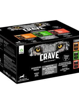 Crave Adult 6 x 400 g - Mix (3 Sorten gemischt)