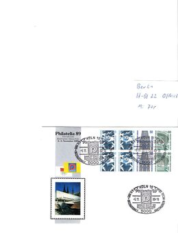 Berlin, Heftchenblatt, Briefmarken, Zusammendruck, H-Bl 22, Brief - Erftstadt