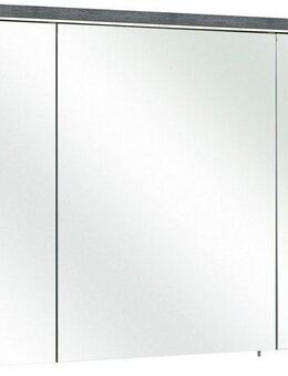 Saphir Spiegelschrank Quickset 328 Badezimmer Spiegelschrank inkl. LED-Beleuchtung, 620LM 115 cm breit, Graphit Struktur quer Nachbildung, inkl. Türdämpfer