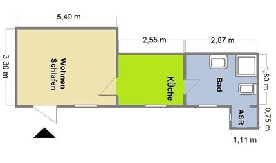 Kleine Einraumwohnung im Zentrum von Aschersleben