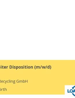 Sachbearbeiter Disposition (m/w/d) - Donauwörth