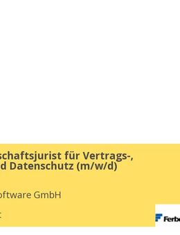 Jurist/Wirtschaftsjurist für Vertrags-, IT-Recht und Datenschutz (m/w/d) - Lippstadt