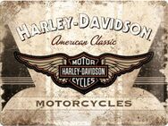 Tolles Harley-Davidson Blechschild American Classic Motorrad Biker - Nostalgic-Art 30x40 cm - Hamburg