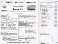 Telefunken Capice 1051 Schaltbild, Werkstattanleitung Manual - Sinsheim