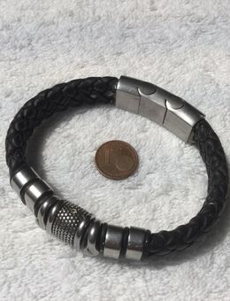 Edelstahl Schmuck Herren Armband mit Leder - Fulda
