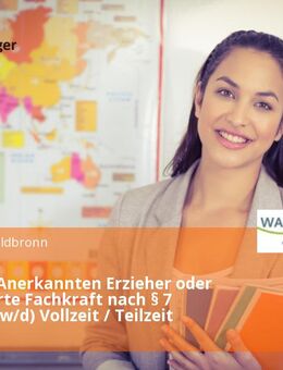 Staatlich Anerkannten Erzieher oder Qualifizierte Fachkraft nach § 7 KiTaG (m/w/d) Vollzeit / Teilzeit - Waldbronn