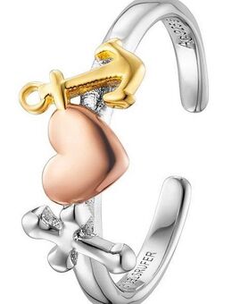 Engelsrufer Silberring Glaube Liebe & Hoffnung Tricolor