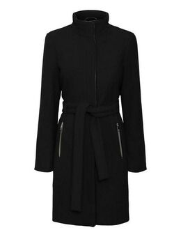 Vero Moda Kurzmantel VMBLASSJESSY AW WOOL JACKET GA LCS mit Wollanteil und Lederimitat Details